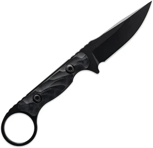 Toor Jank Shank S Fixed Blade Socom - Black CPM-M4 Stainless Gun-Kote Finish G10 Handle by Toor