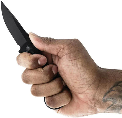 Toor Jank Shank S Fixed Blade Socom - Black CPM-M4 Stainless Gun-Kote Finish G10 Handle by Toor