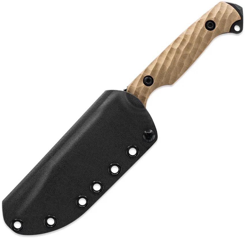 Toor Crewman Fixed Blade Knife Tan - 9 Inch CPM Cru-Wear Sawback With G10 Handle by Toor