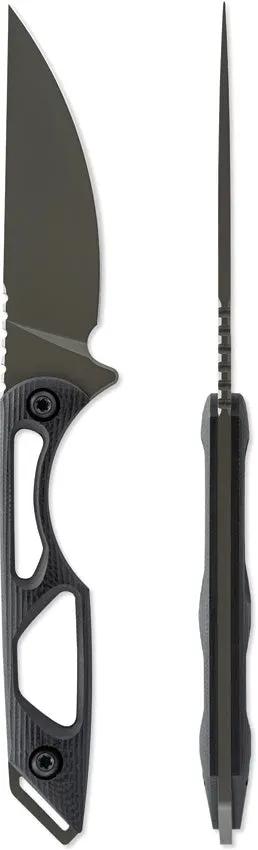 Toor Willow Fixed Blade Knife - CPM-154 Stainless Steel Blade With G10 Handle And Spanish Moss KG Gunkote Finish by Toor