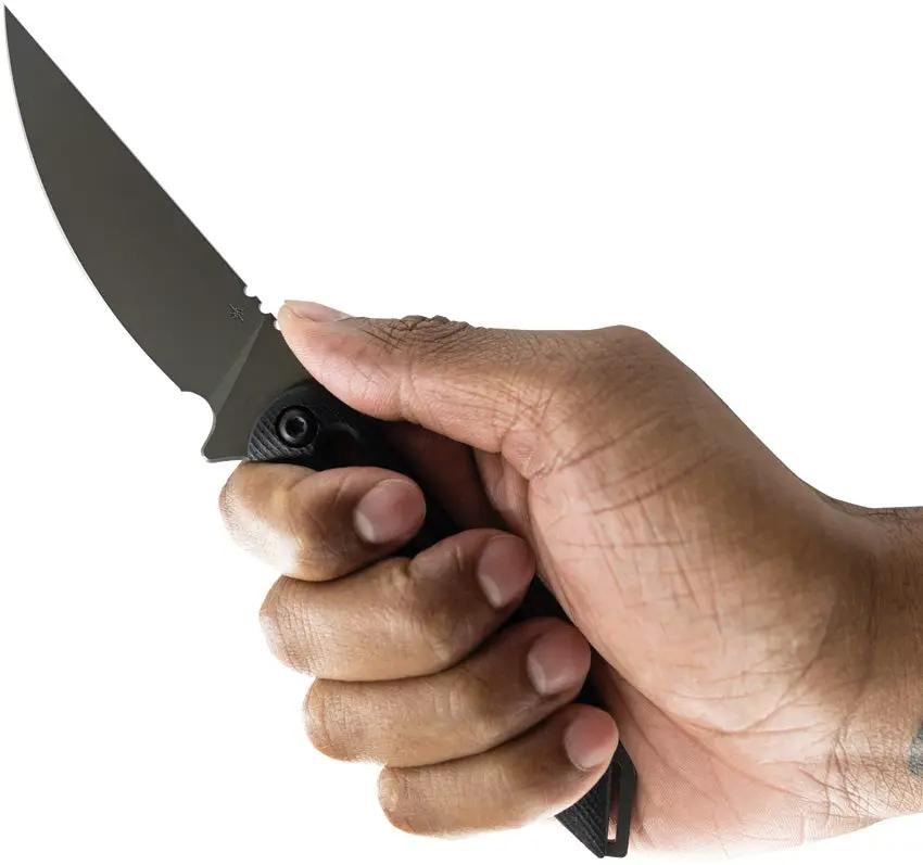 Toor Willow Fixed Blade Knife - CPM-154 Stainless Steel Blade With G10 Handle And Spanish Moss KG Gunkote Finish by Toor