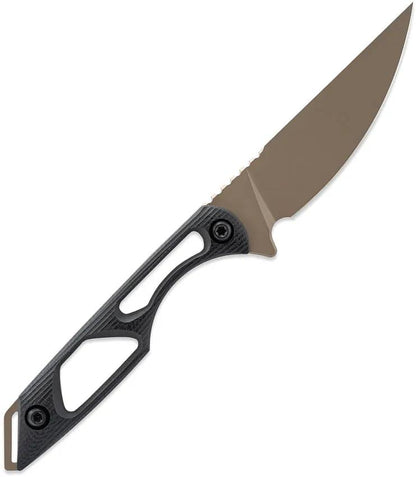 Toor Willow Fixed Blade Canyon Drab - CPM-154 Steel, Full Tang, Black G10 Handle by Toor
