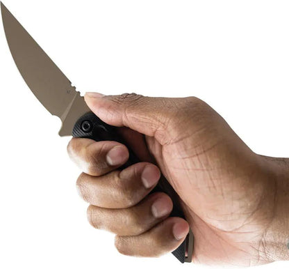 Toor Willow Fixed Blade Canyon Drab - CPM-154 Steel, Full Tang, Black G10 Handle by Toor