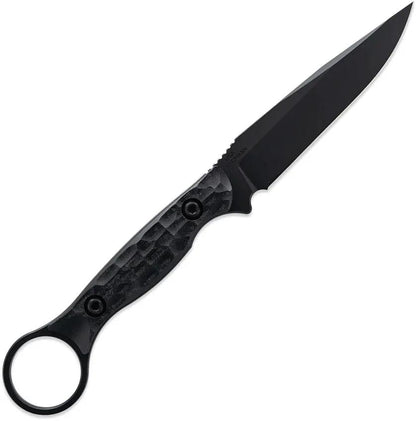 Toor Serpent S Fixed Blade Socom Black CPM M4 Gun Kote Finish - Full Tang With Finger Ring Kydex Sheath by Toor