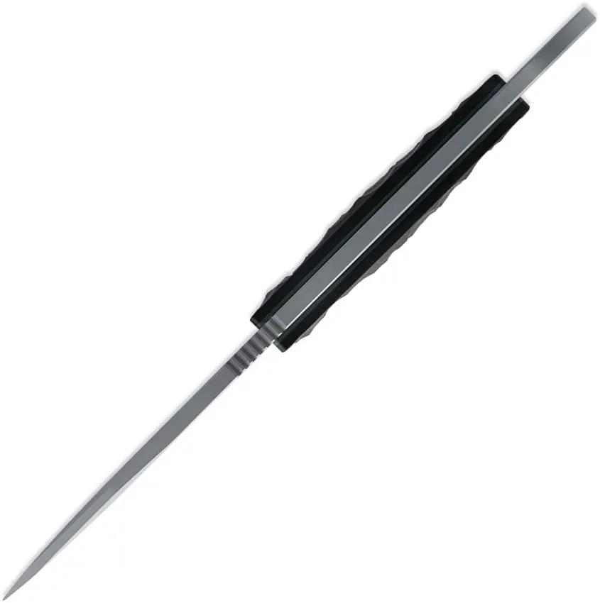 Toor Serpent S Fixed Blade Gray - CPM M4 Stainless Steel Blade With Gun Kote Finish And Black G10 Handle by Toor
