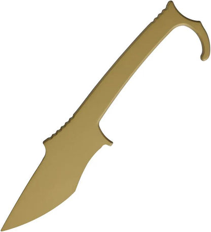 Toor MDV Plus One Bounty Gold D2 Tool Steel Blade One Piece Construction Bounty Gold Finish Black Kydex Sheath by Toor
