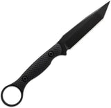 Toor Serpent T Fixed Blade Carbon - CPM 3V Carbon Steel Tanto Blade With Black Oxide Finish And Carbon Fiber Handle by Toor