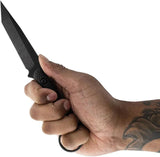 Toor Serpent T Fixed Blade Carbon - CPM 3V Carbon Steel Tanto Blade With Black Oxide Finish And Carbon Fiber Handle by Toor