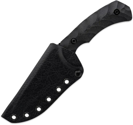 Toor Mullet Fixed Blade Carbon - CPM-154 Full Tang Knife With Glass Breaker G10 And Carbon Fiber Handle by Toor