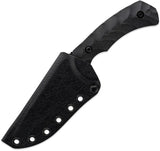 Toor Mullet Fixed Blade Carbon - CPM-154 Full Tang Knife With Glass Breaker G10 And Carbon Fiber Handle by Toor