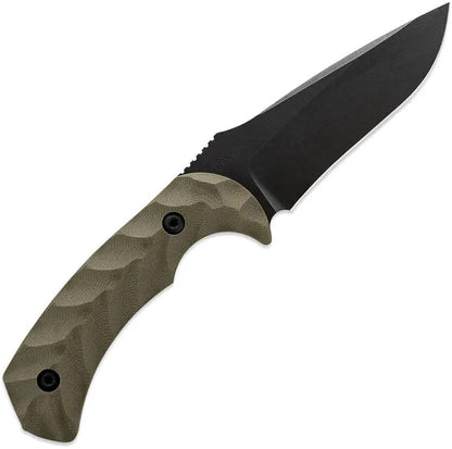 Toor Mullet Fixed Blade Covert Green - 8.5 Inch Overall, 4 Inch CPM-154 Gun-Kote Blade, Green G10 Handle by Toor