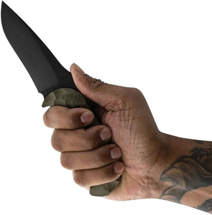 Toor Mullet Fixed Blade Covert Green - 8.5 Inch Overall, 4 Inch CPM-154 Gun-Kote Blade, Green G10 Handle by Toor