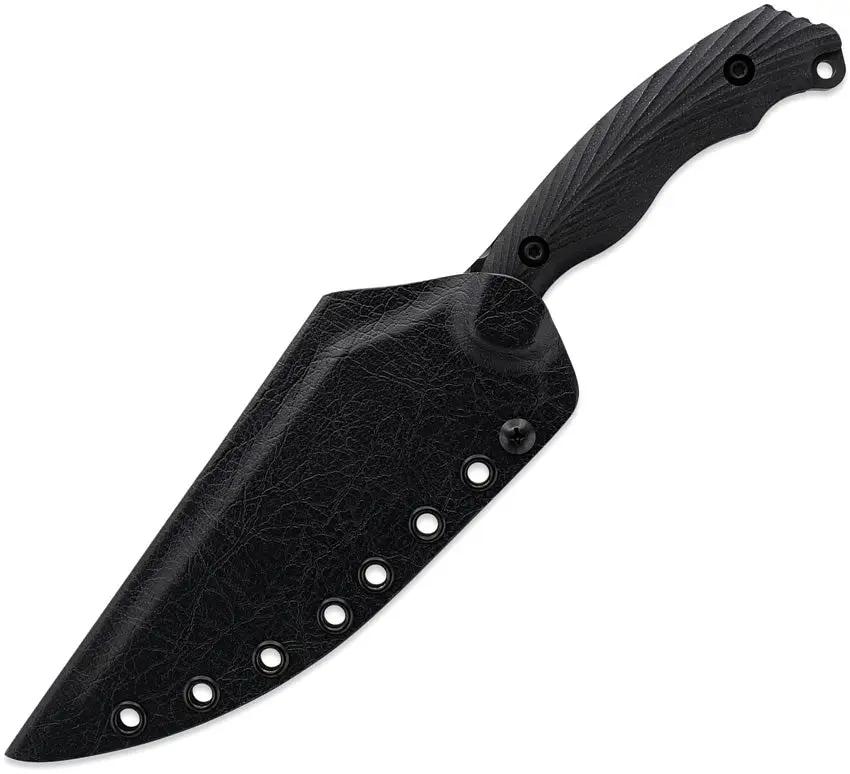 Toor Raven Fixed Blade Knife - CPM 3V Carbon Steel Blade With Black Stonewash Finish by Toor