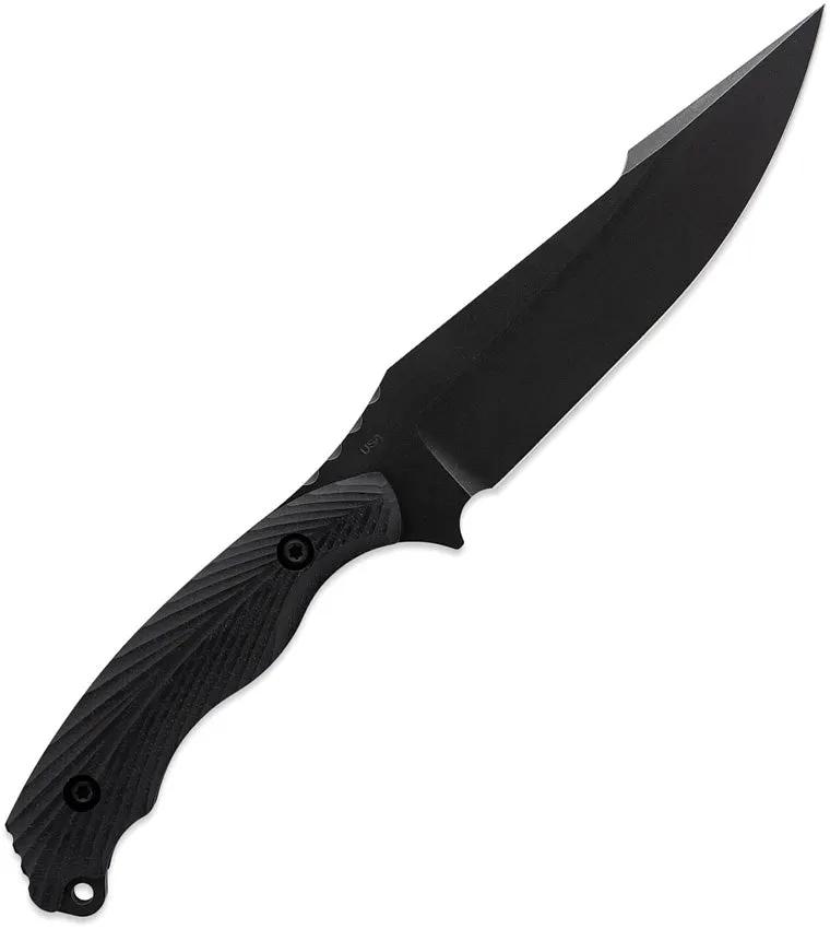 Toor Raven Fixed Blade Knife - CPM 3V Carbon Steel Blade With Black Stonewash Finish by Toor
