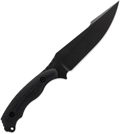 Toor Raven Fixed Blade Knife - CPM 3V Carbon Steel Blade With Black Stonewash Finish by Toor