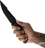 Toor Raven Fixed Blade Knife - CPM 3V Carbon Steel Blade With Black Stonewash Finish by Toor