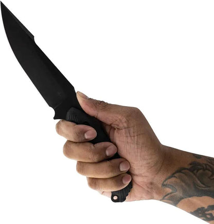 Toor Raven Fixed Blade Knife - CPM 3V Carbon Steel Blade With Black Stonewash Finish by Toor