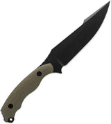 Toor Raven Fixed Blade Covert Raven Green - CPM 3V Carbon Steel Blade, G10 Handle, Kydex Sheath by Toor