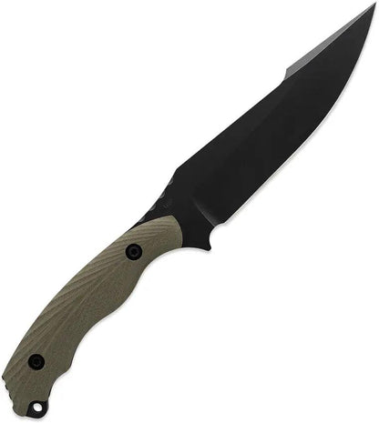 Toor Raven Fixed Blade Covert Raven Green - CPM 3V Carbon Steel Blade, G10 Handle, Kydex Sheath by Toor