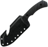 Toor Egress Fixed Blade Carbon CPM S35VN Guthook Knife - Black Stonewash Sawback With G10 Handle by Toor