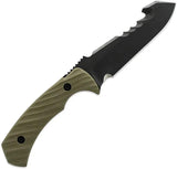 Toor Egress Fixed Blade Covert Egress Green - Full Tang CPM S35VN Blade With Black Oxide Finish And G10 Handle by Toor