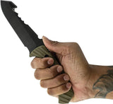 Toor Egress Fixed Blade Covert Egress Green - Full Tang CPM S35VN Blade With Black Oxide Finish And G10 Handle by Toor
