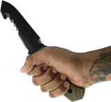 Toor Egress Fixed Blade Covert Egress Green - Full Tang CPM S35VN Blade With Black Oxide Finish And G10 Handle by Toor