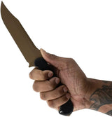 Toor Valor Mojave Fixed Blade Knife - CPM-3V Steel, Dark Earth Finish, Full Tang, Lanyard Hole by Toor