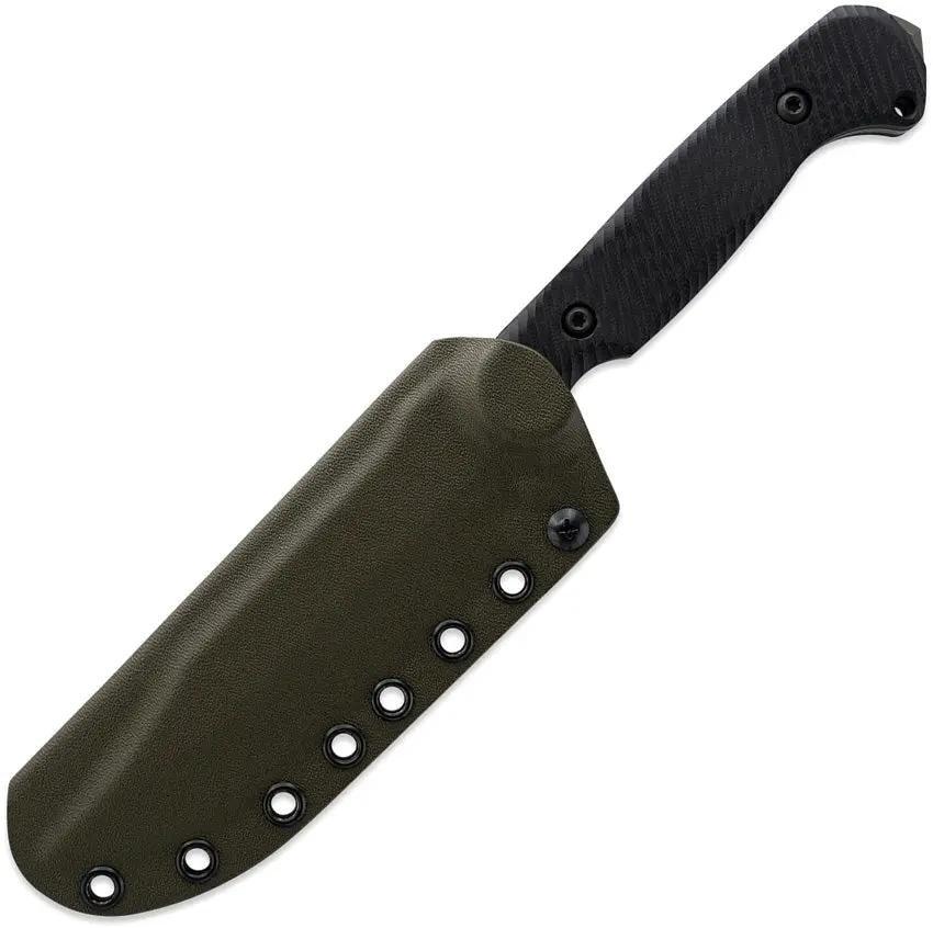 Toor Valor Fixed Blade Woodland - 5.5 Inch CPM-3V Blade with G10 Handle Full Tang Lanyard Hole by Toor