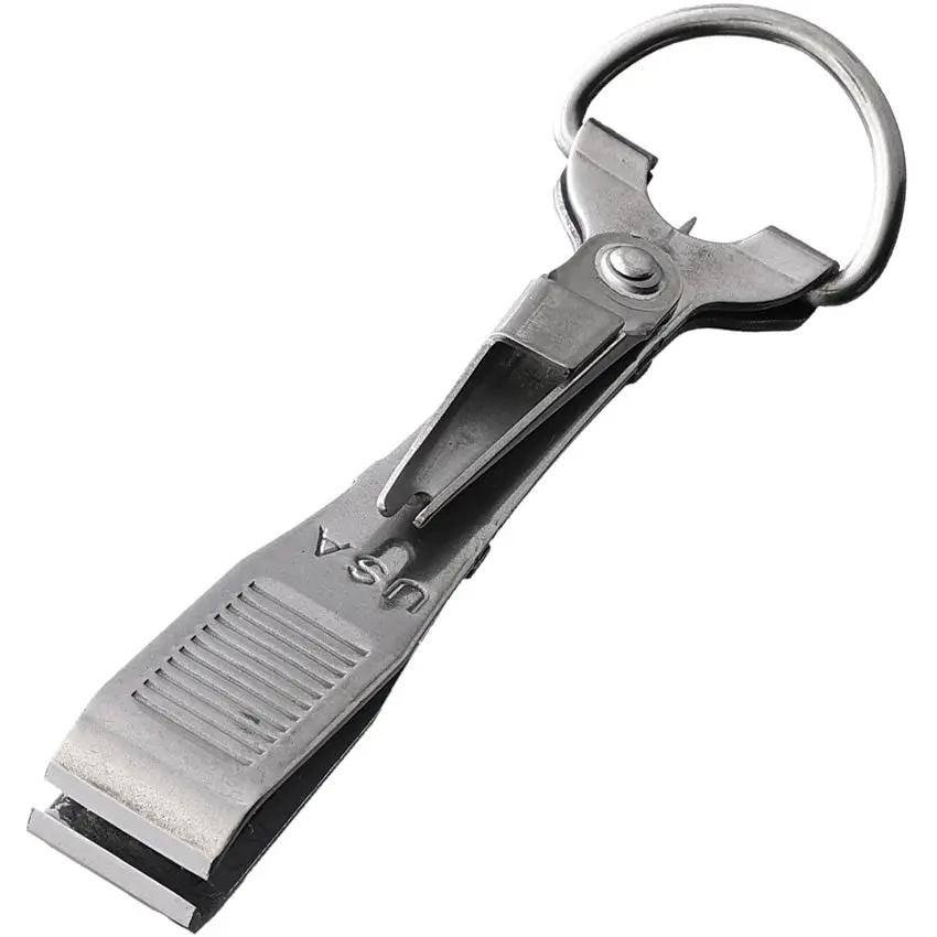 Boomerang Tool Tie-Fast 4-in-1 Knot Tyer Line Clipper Hook Sharpener Eye Cleaner Stainless Keyring For Anglers by Boomerang Tool