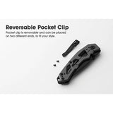 TRUE Tactical EDC Framelock TRU-FMK-0004 - Compact Gray Titanium Handle Knife With 3.25in Black Oxide 8Cr13MoV Blade by TRUE