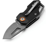True Berm Keychain Linerlock TRU-FMK-1009 - Compact 2.5 Inch Closed Knife With TiNi Coated 1.5 Inch 7Cr17MoV Blade by TRUE