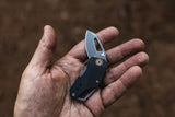 True Berm Keychain Linerlock TRU-FMK-1009 - Compact 2.5 Inch Closed Knife With TiNi Coated 1.5 Inch 7Cr17MoV Blade by TRUE