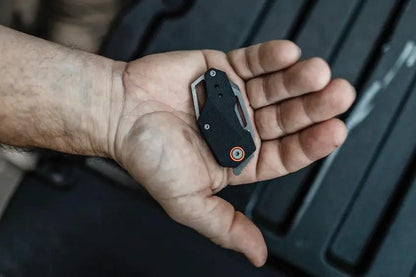 True Berm Keychain Linerlock TRU-FMK-1009 - Compact 2.5 Inch Closed Knife With TiNi Coated 1.5 Inch 7Cr17MoV Blade by TRUE