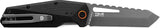 True Berm Tanto Linerlock Knife - Gray TiNi Coated 7Cr17MoV Blade With Black G10 Handle by TRUE