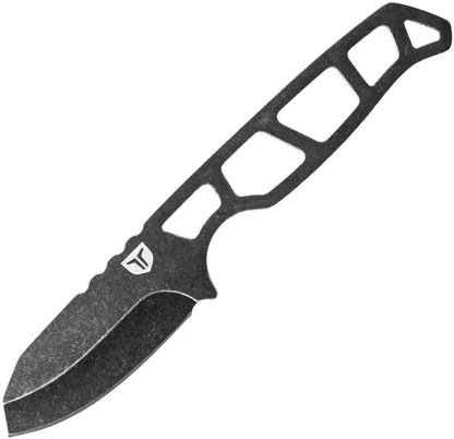 TRUE NEKKID TRU-FXK-1020 Fixed Blade Knife - 6.5 Inch Overall, 2.5 Inch Stonewash Blade, Green Cord Wrapped Full Tang by TRUE