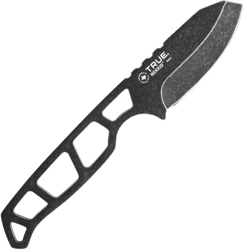 TRUE NEKKID TRU-FXK-1020 Fixed Blade Knife - 6.5 Inch Overall, 2.5 Inch Stonewash Blade, Green Cord Wrapped Full Tang by TRUE