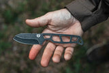 TRUE NEKKID TRU-FXK-1020 Fixed Blade Knife - 6.5 Inch Overall, 2.5 Inch Stonewash Blade, Green Cord Wrapped Full Tang by TRUE