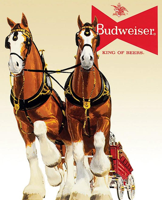 Tin Signs Budweiser Clydesdale Team 1631 by Tin Signs
