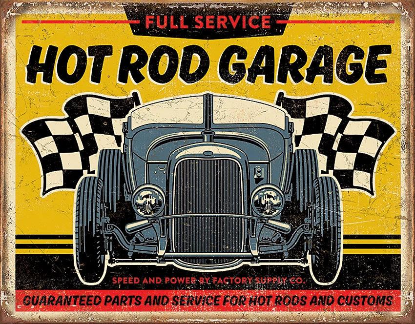 Tin Signs Hot Rod Garage 2105 by Tin Signs