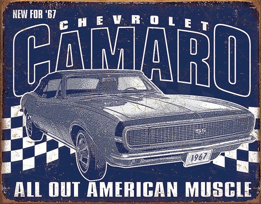Tin Signs Camero 1967 Muscle 2135 by Tin Signs