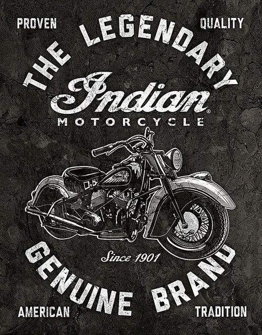 Tin Signs Legendary Indian Motorcycle 2300 by Tin Signs