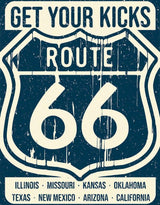 Tin Signs Get Your Kicks 2436 by Tin Signs