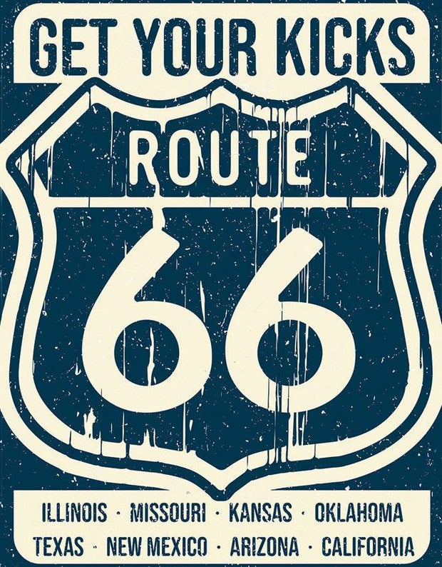 Tin Signs Get Your Kicks 2436 by Tin Signs