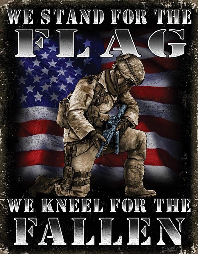 Tin Signs Kneel for the Fallen 2459 by Tin Signs
