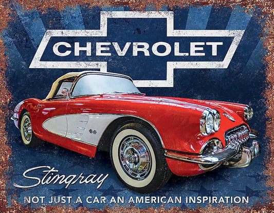 Tin Signs Chevy Stingray Corvette 2471 by Tin Signs
