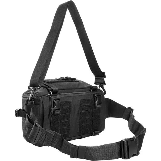 Tasmanian Tiger Black Medic Hip Bag 9L Tactical Medical Kit With Plate Carrier Adapters by Tasmanian Tiger