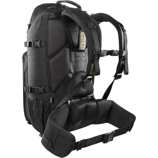 Tasmanian Tiger Modular Trooper Pack 55L Black Tactical Backpack For Operators With V2 Plus Carry System Rain Cover by Tasmanian Tiger