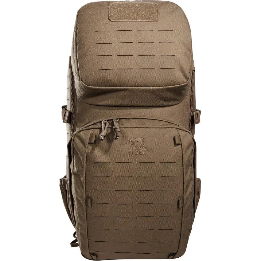 Tasmanian Tiger Modular Combat Pack Coyote 22L For Tactical Pros With Aluminum Supports Hydration Ready by Tasmanian Tiger