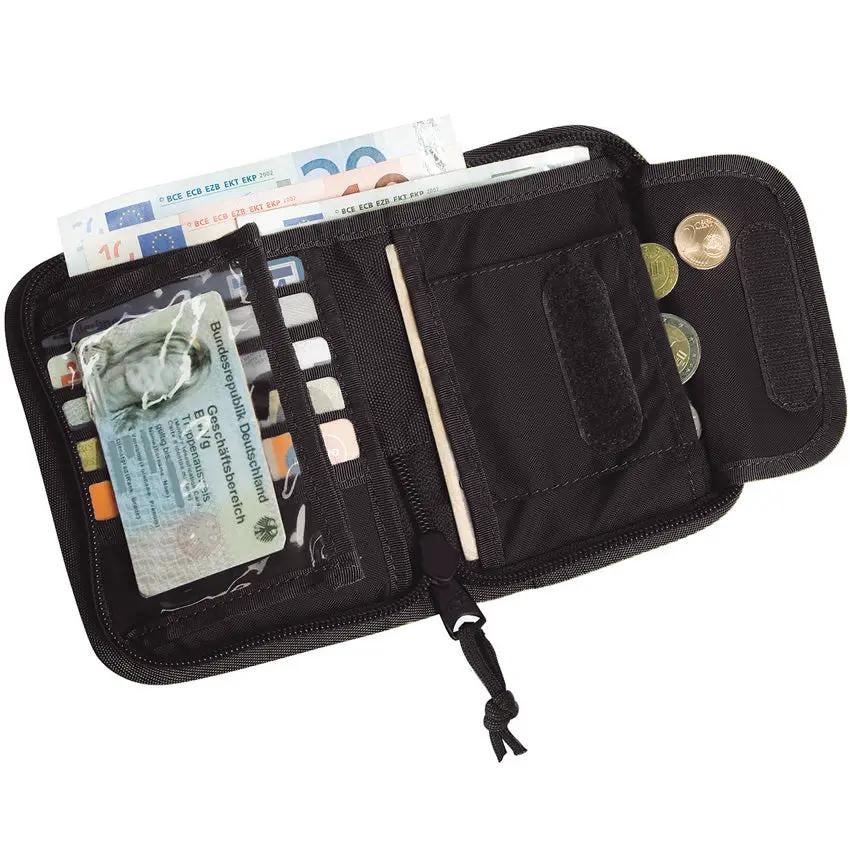 Tasmanian Tiger MIL Wallet Black 700D Cordura Durable Card Coin Compartments Foldable ID Pocket for Military by Tasmanian Tiger